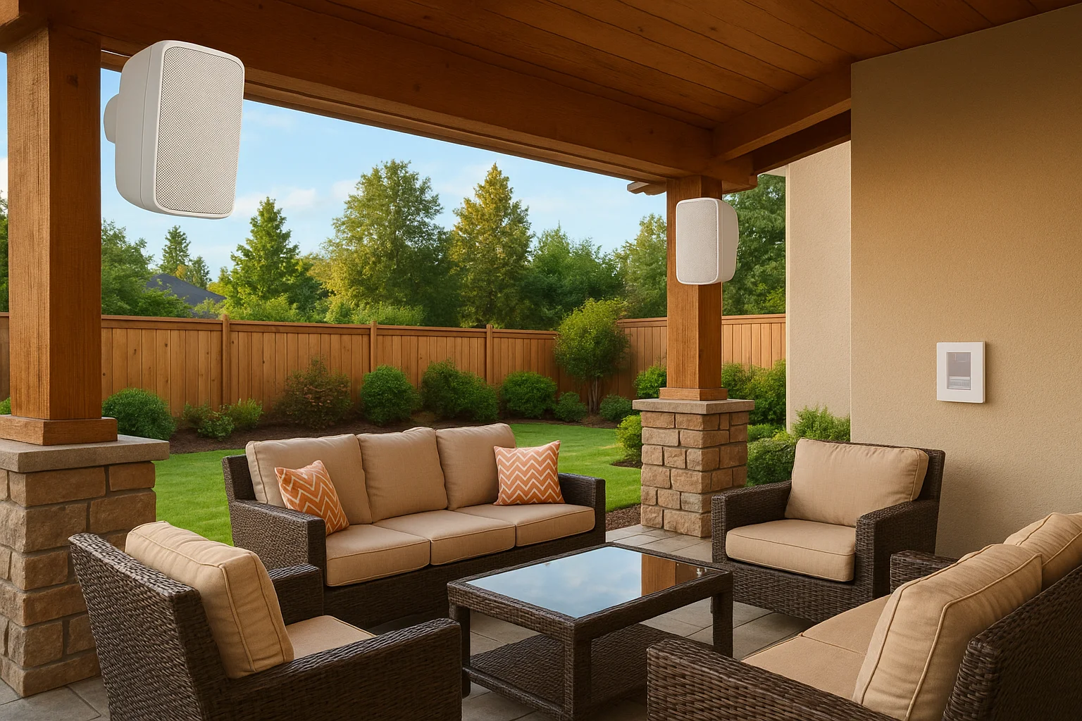 1. Treasure Valley Solutions custom patio audio system