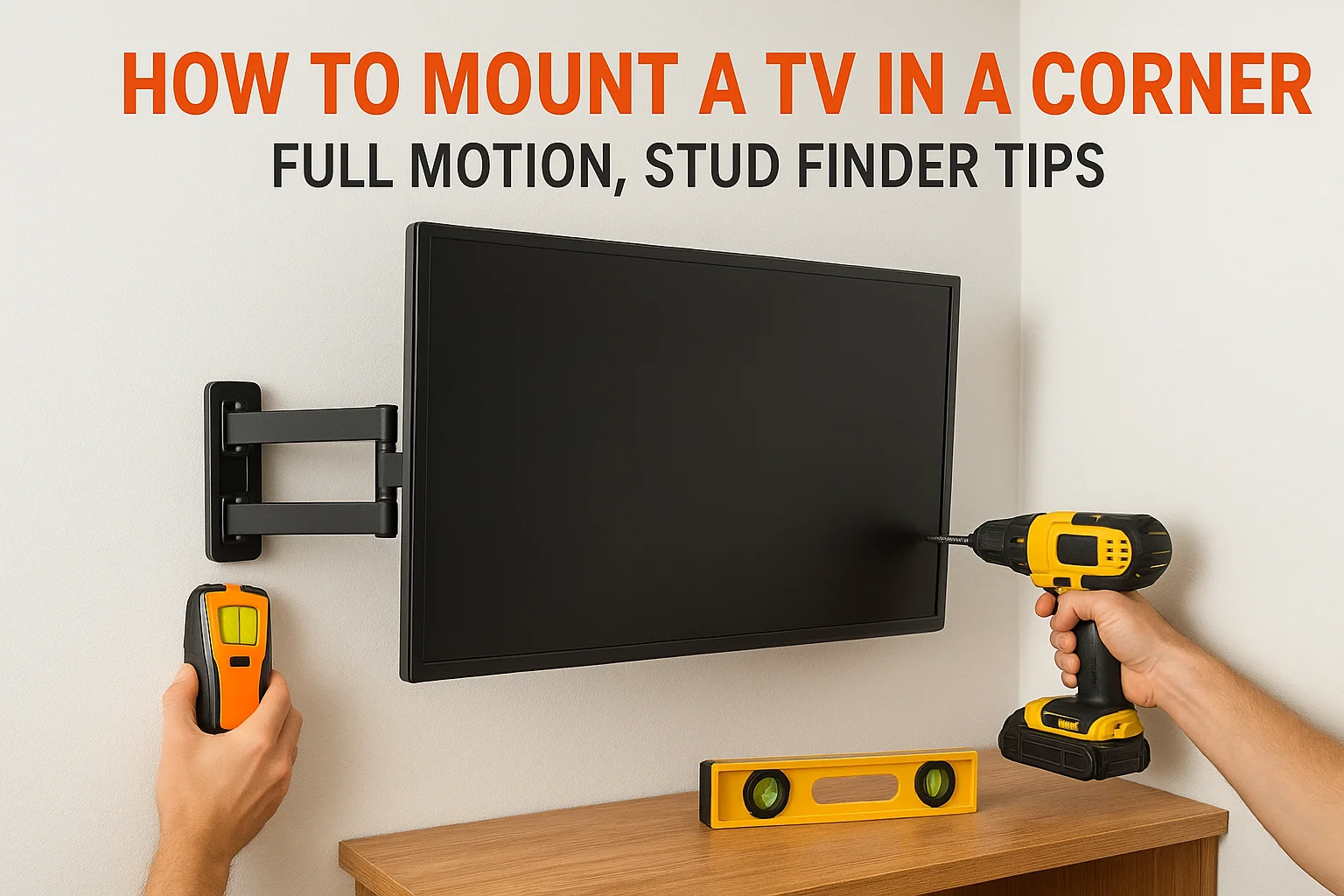 How to Mount a TV in a Corner: Full Motion, Stud Finder Tips